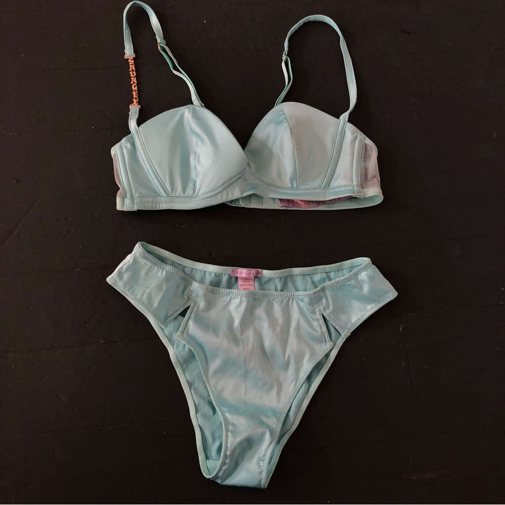 Savage X Fenty Light Blue Intimates Set